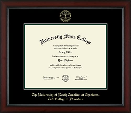 Framerly For The University of North Carolina at Charlotte Cato College of Education - Officially Licensed - Gold Embossed Diploma Frame - Document Size 14" x 11"