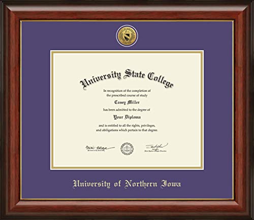 University of Northern Iowa - Officially Licensed - Bachelor's - Gold Medallion Diploma Frame - Document Size 11" x 8.5"