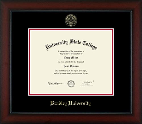 Bradley University - Officially Licensed - Gold Embossed Diploma Frame - Document Size 11" x 8.5"