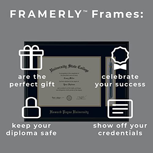 Howard Payne University - Officially Licensed - Gold Embossed Tassel Diploma Frame - Document Size 14" x 11"