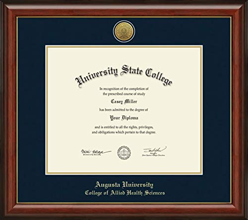 Augusta University College of Allied Health Sciences - Officially Licensed - Gold Medallion Diploma Frame - Document Size 17" x 14"