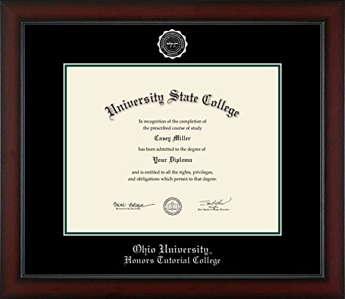 Ohio University Honors Tutorial College - Officially Licensed - Bachelor's/Master's - Silver Embossed Diploma Frame - Document Size 14" x 11"