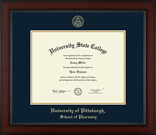 University of Pittsburgh School of Pharmacy - Officially Licensed - Gold Embossed Diploma Frame - Document Size 11" x 8.5"