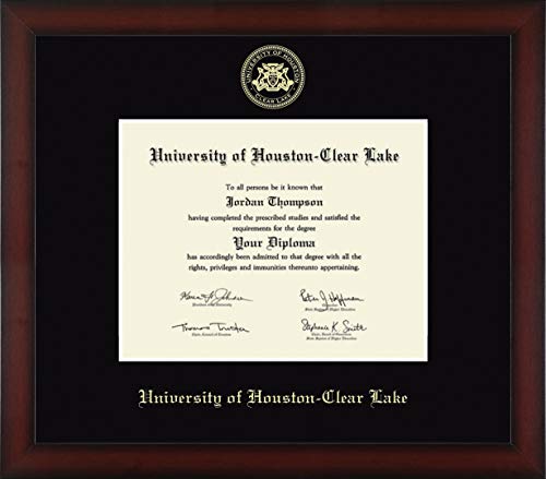 University of Houston-Clear Lake - Officially Licensed - Gold Embossed Diploma Frame - Document Size 14" x 11"