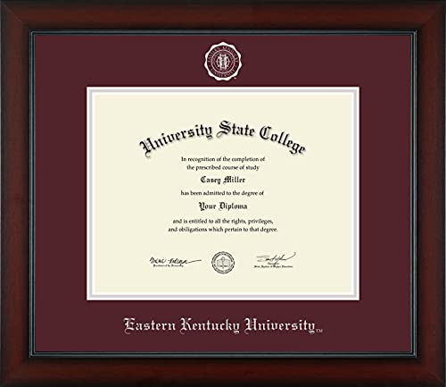 Eastern Kentucky University - Officially Licensed - Silver Embossed Diploma Frame - Document Size 11" x 8.5"