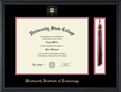 Wentworth Institute of Technology - Officially Licensed - Gold Embossed Tassel Diploma Frame - Document Size 14" x 11"