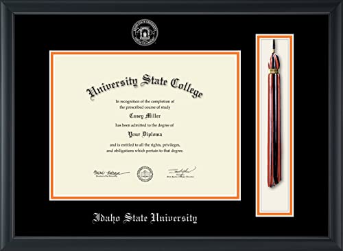 Idaho State University - Officially Licensed - Silver Embossed Tassel Diploma Frame - Document Size 11" x 8.5"