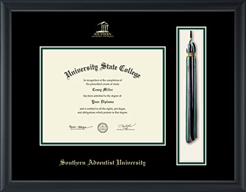 Southern Adventist University - Officially Licensed - Gold Embossed Tassel Diploma Frame - Document Size 9" x 7"