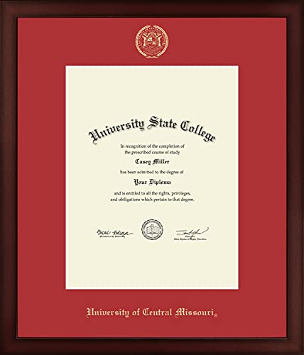 University of Central Missouri - Officially Licensed - Gold Embossed Diploma Frame - Document Size 8.5" x 11"