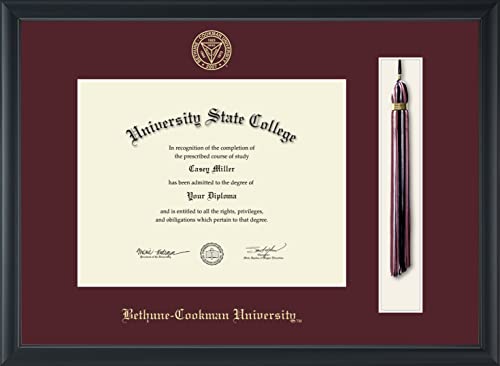 Bethune-Cookman University - Officially Licensed - Bachelor's - Gold Embossed Tassel Diploma Frame - Document Size 11" x 8.5"