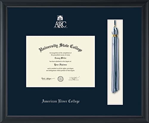 American River College - Officially Licensed - Silver Embossed Tassel Diploma Frame - Document Size 8" x 6"