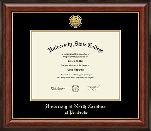 University of North Carolina at Pembroke - Officially Licensed - Gold Medallion Diploma Frame - Document Size 11" x 8.5"