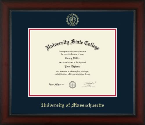 University of Massachusetts Lowell - Officially Licensed - Gold Embossed Diploma Frame - Document Size 11" x 8.5"