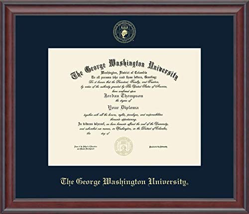 Church Hill Classics The George Washington University - Gold Embossed - Featuring Studio Moulding - Officially Licensed - Diploma Size 11" x 8.5"