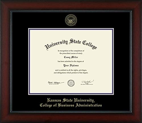 Kansas State University College of Business Administration - Officially Licensed - Gold Embossed Diploma Frame - Document Size 11" x 8.5"