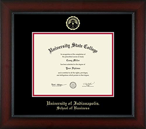 University of Indianapolis College of Business - Officially Licensed - Bachelor's/Master's - Gold Embossed Diploma Frame - Document Size 9" x 7"