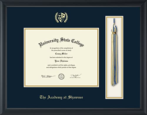 The Academy at Shawnee in Kentucky - Officially Licensed - Gold Embossed Tassel Diploma Frame - Document Size 9" x 7"