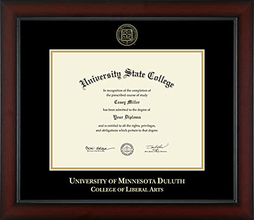 University of Minnesota Duluth College of Liberal Arts - Officially Licensed - Gold Embossed Diploma Frame - Document Size 11" x 8.5"