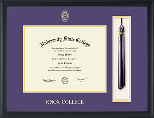 Knox College - Officially Licensed - Gold Embossed Tassel Diploma Frame - Document Size 10" x 8"