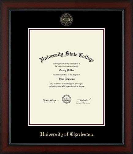 University of Charleston - Officially Licensed - Gold Embossed Diploma Frame - Document Size 11" x 14"