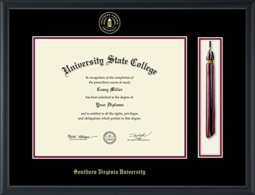 Southern Virginia University - Officially Licensed - Gold Embossed Tassel Diploma Frame - Document Size 14" x 11"