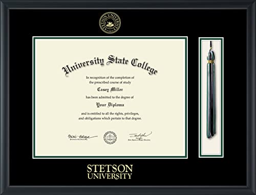 Stetson University - Officially Licensed - Gold Embossed Tassel Diploma Frame - Document Size 14" x 11"