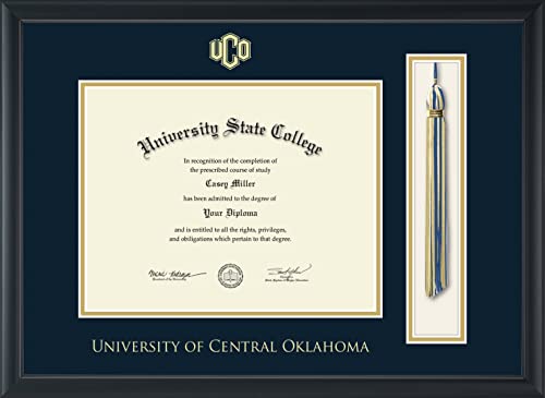 University of Central Oklahoma - Officially Licensed - Gold Embossed Tassel Diploma Frame - Document Size 11" x 8.5"