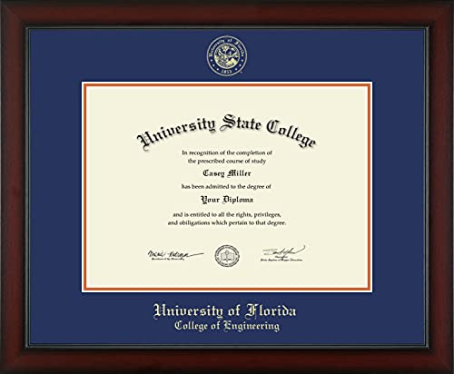 University of Florida College of Engineering - Officially Licensed - Gold Embossed Diploma Frame - Document Size 16" x 11.5"