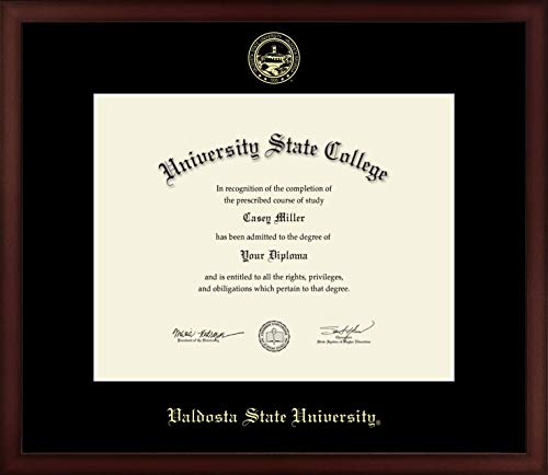 Valdosta State University - Officially Licensed - Gold Embossed Diploma Frame - Document Size 15" x 12"