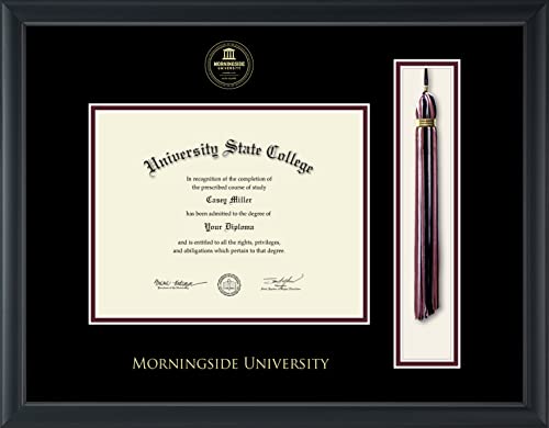 Morningside University - Officially Licensed - Gold Embossed Tassel Diploma Frame - Document Size 9" x 7"