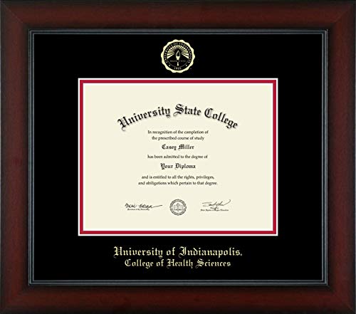 University of Indianapolis College of Health Sciences - Officially Licensed - Bachelor's/Master's - Gold Embossed Diploma Frame - Document Size 9" x 7"