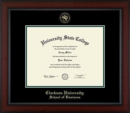 Clarkson University School of Business - Officially Licensed - Gold Embossed Diploma Frame - Document Size 11" x 8.5"