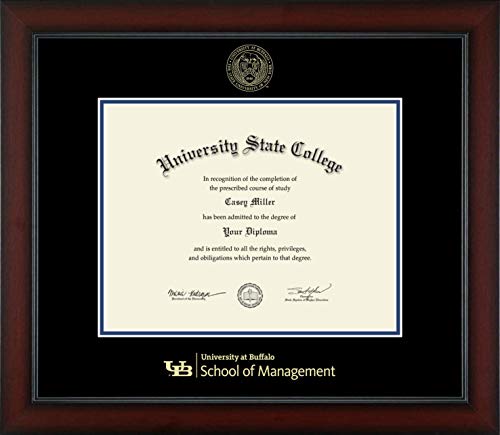 University at Buffalo School of Management - Officially Licensed - Gold Embossed Diploma Frame - Document Size 12.5" x 9.75"