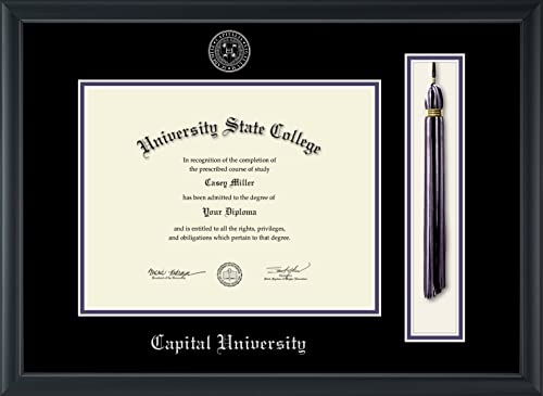 Capital University - Officially Licensed - Gold Embossed Tassel Diploma Frame - Document Size 11" x 8.5"