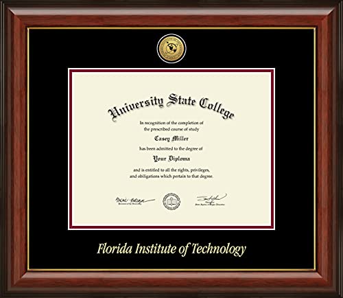 Florida Institute of Technology - Officially Licensed - Gold Medallion Diploma Frame - Document Size 11" x 8.5"