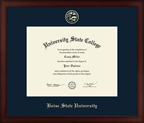 Boise State University - Officially Licensed - Gold Embossed Diploma Frame - Document Size 11" x 8.5"