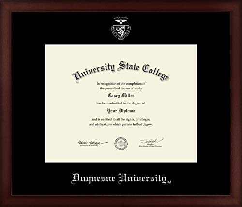 Duquesne University - Officially Licensed - Bachelor's/Master's - Silver Embossed Diploma Frame - Document Size 11" x 8.5"