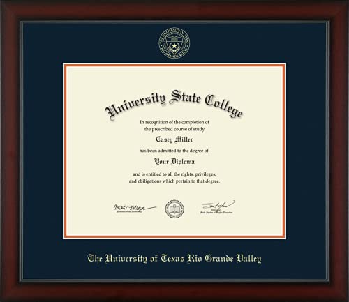 The University of Texas Rio Grande Valley - Officially Licensed - Gold Embossed Diploma Frame - Document Size 14" x 11"