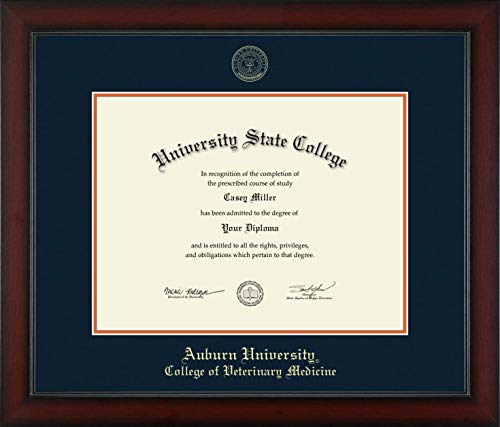 Auburn University College of Veterinary Medicine - Officially Licensed - Gold Embossed Diploma Frame - Document Size 17" x 13"