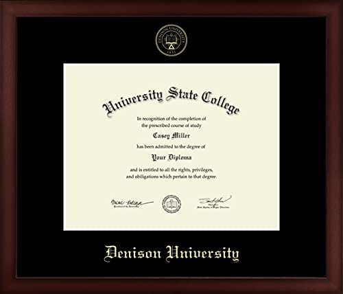 Denison University - Officially Licensed - Gold Embossed Diploma Frame - Document Size 11" x 8.5"