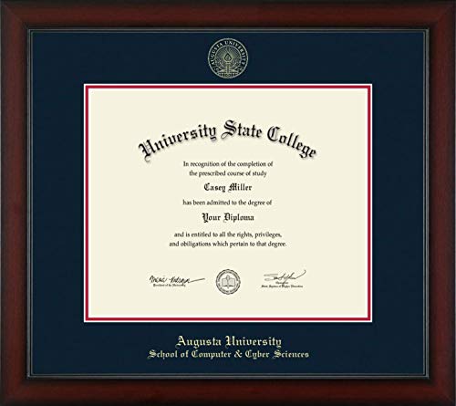 Augusta University School of Computer & Cyber Sciences - Officially Licensed - Gold Embossed Diploma Frame - Document Size 17" x 14"