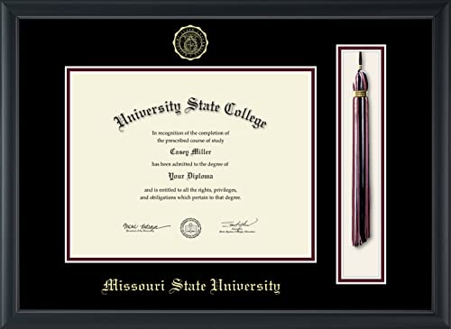 Missouri State University - Officially Licensed - Gold Embossed Tassel Diploma Frame - Document Size 11" x 8.5"