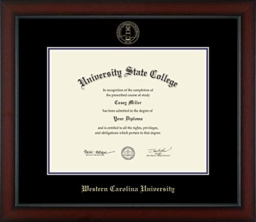 Western Carolina University - Officially Licensed - Master's/PhD/Honors College - Gold Embossed Diploma Frame - Document Size 14" x 11"