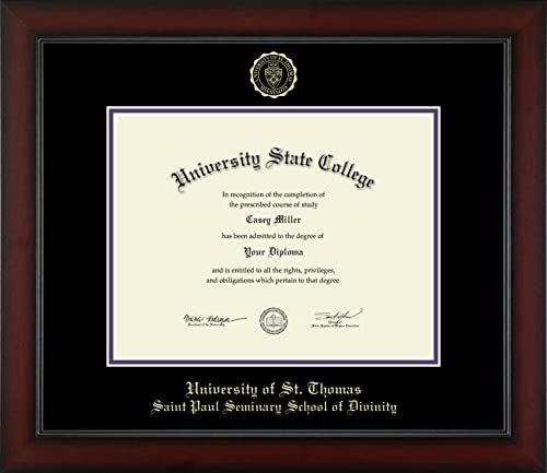 University of St. Thomas St. Paul Seminary School of Divinity - Officially Licensed - Gold Embossed Diploma Frame - Document Size 11" x 8.5"