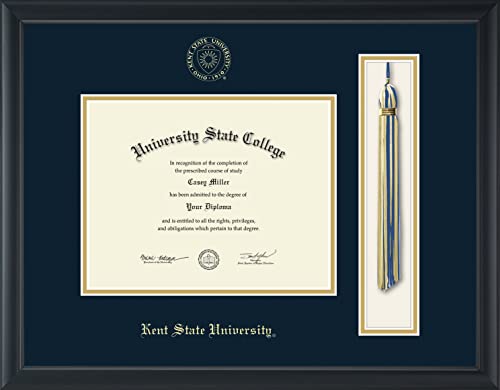 Kent State University - Officially Licensed - Gold Embossed Tassel Diploma Frame - Document Size 9" x 7"