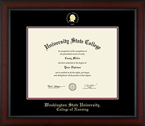 Washington State University College of Nursing - Officially Licensed - Gold Embossed Diploma Frame - Document Size 14" x 11"