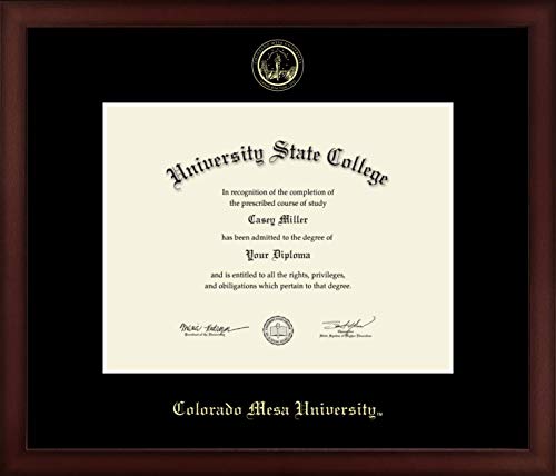 Colorado Mesa University - Officially Licensed - Gold Embossed Diploma Frame - Document Size 11" x 8.5"