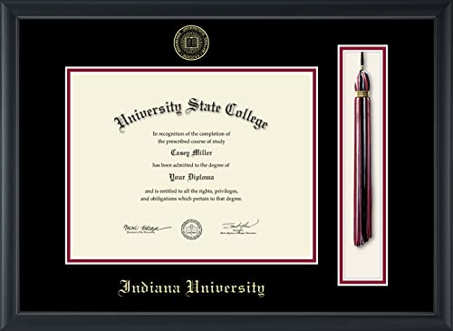 Indiana University Northwest - Officially Licensed - Gold Embossed Tassel Diploma Frame - Document Size 11" x 8.5"