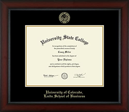 University of Colorado Leeds School of Business - Officially Licensed - Gold Embossed Diploma Frame - Document Size 11" x 8.5"