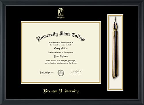 Brenau University - Officially Licensed - Gold Embossed Tassel Diploma Frame - Document Size 11" x 8.5"